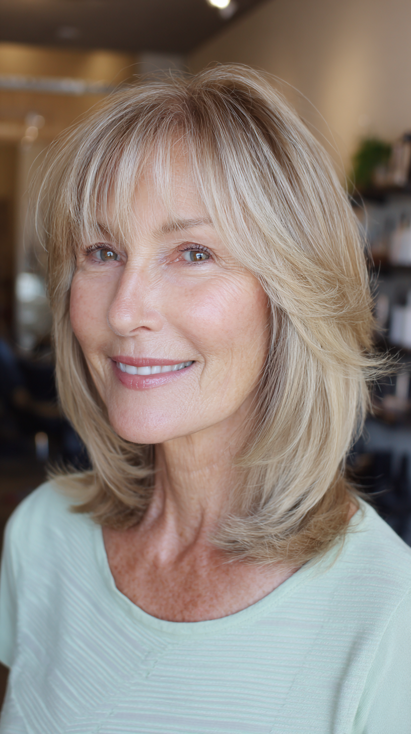 Radiant Feathered Layers with Subtle Highlights