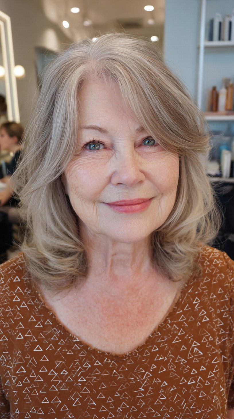 Silver Elegance with Feathered Fringe