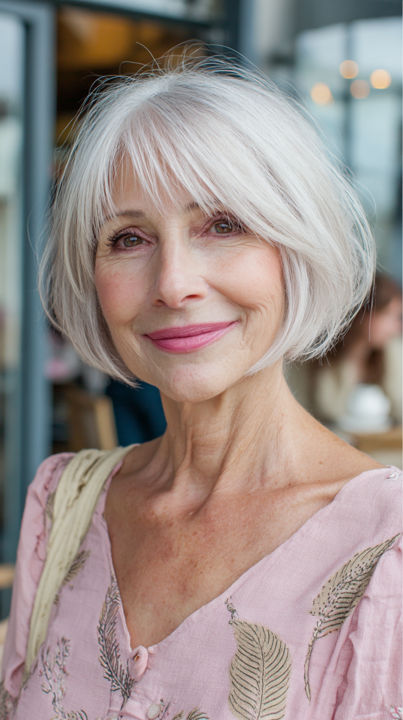 Soft Feathered Bob with Delicate Layers