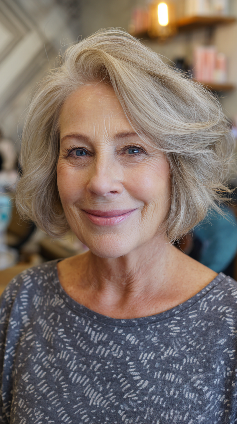 Stylish Soft Feathered Bob for Effortless Elegance