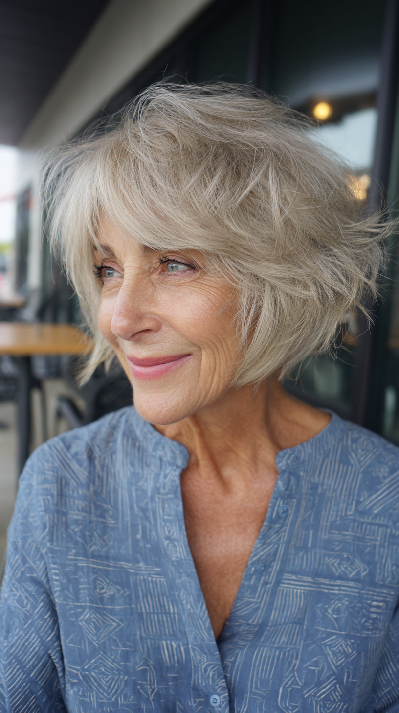 Stylish Soft Layered Shag for Mature Women