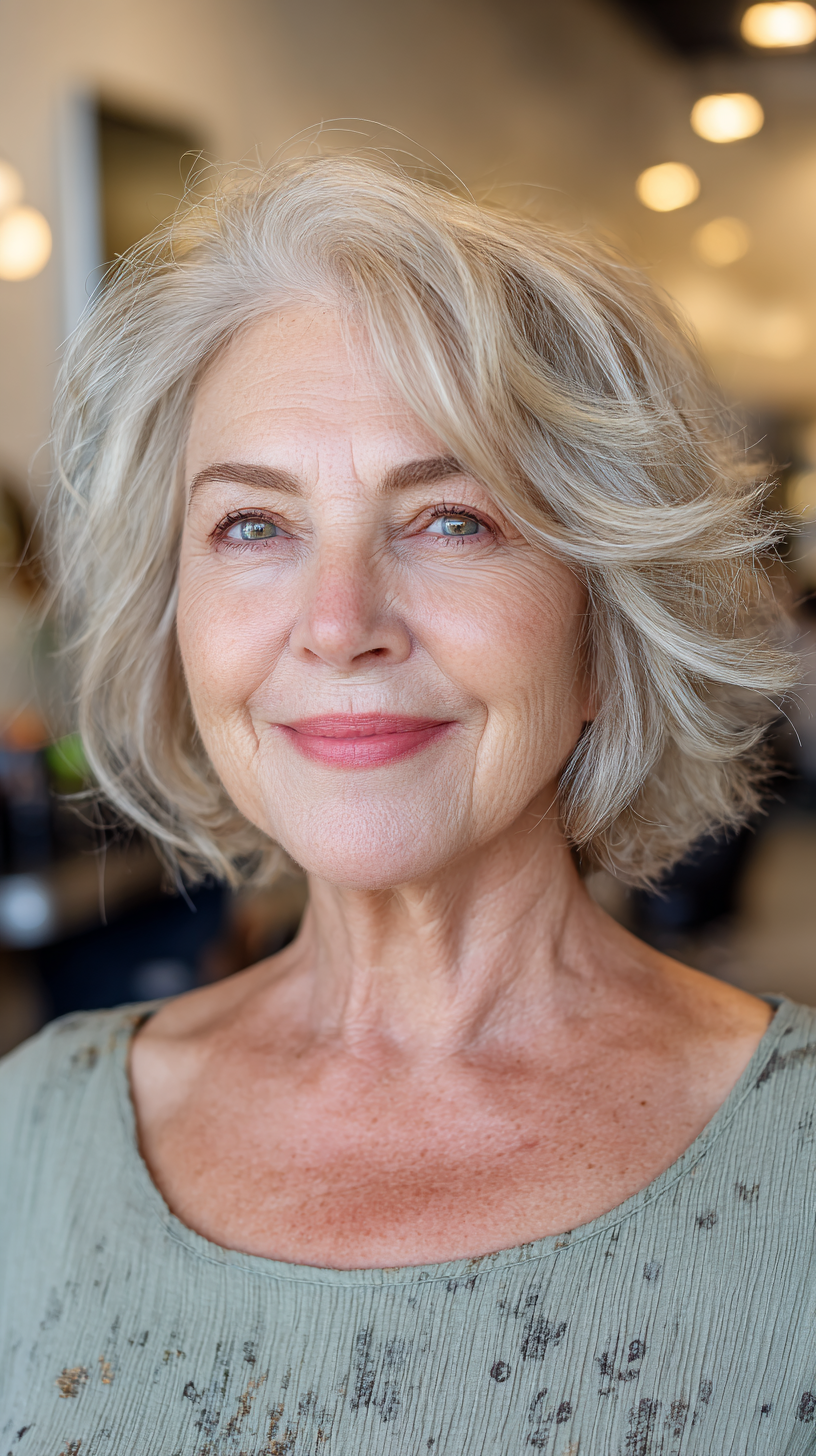 Textured Feathered Lob for Effortless Volume