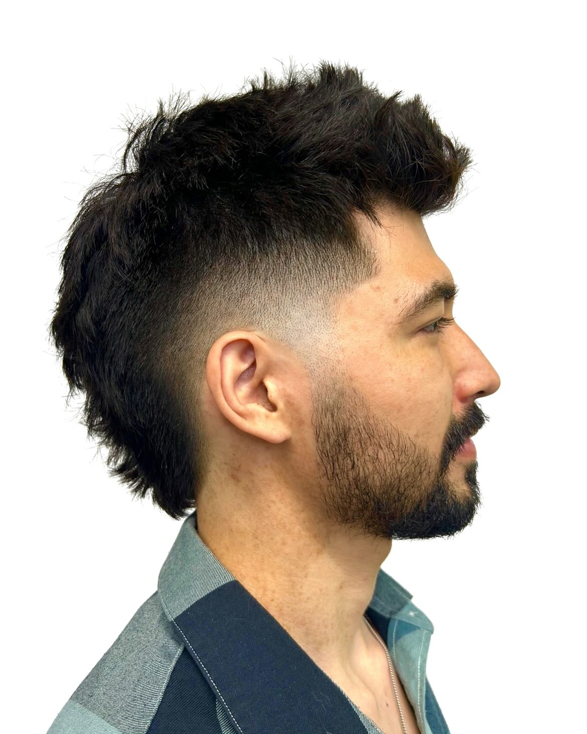 Dynamic Textured Mohawk with Faded Sides