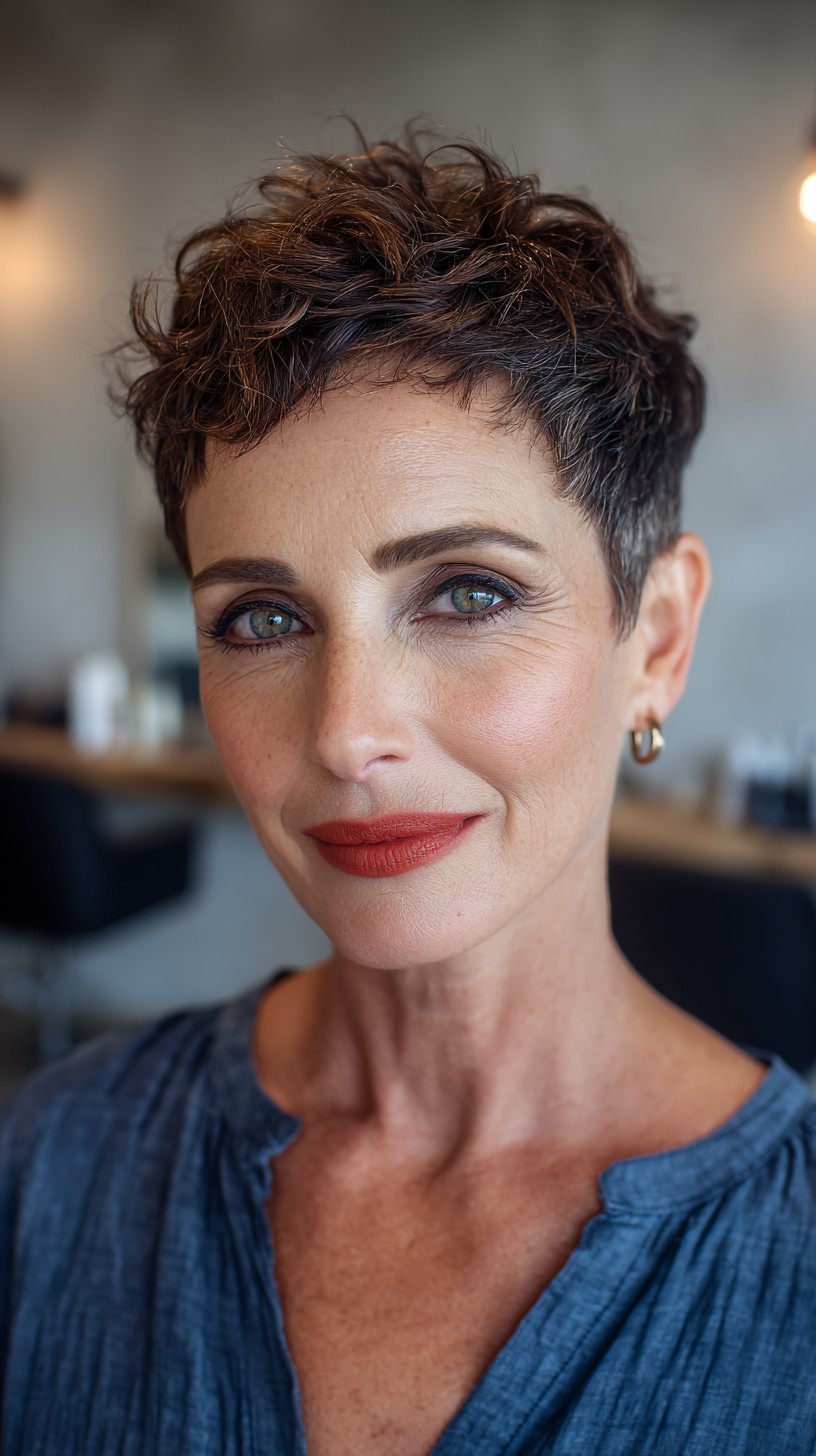 Expressive Tousled Copper Pixie