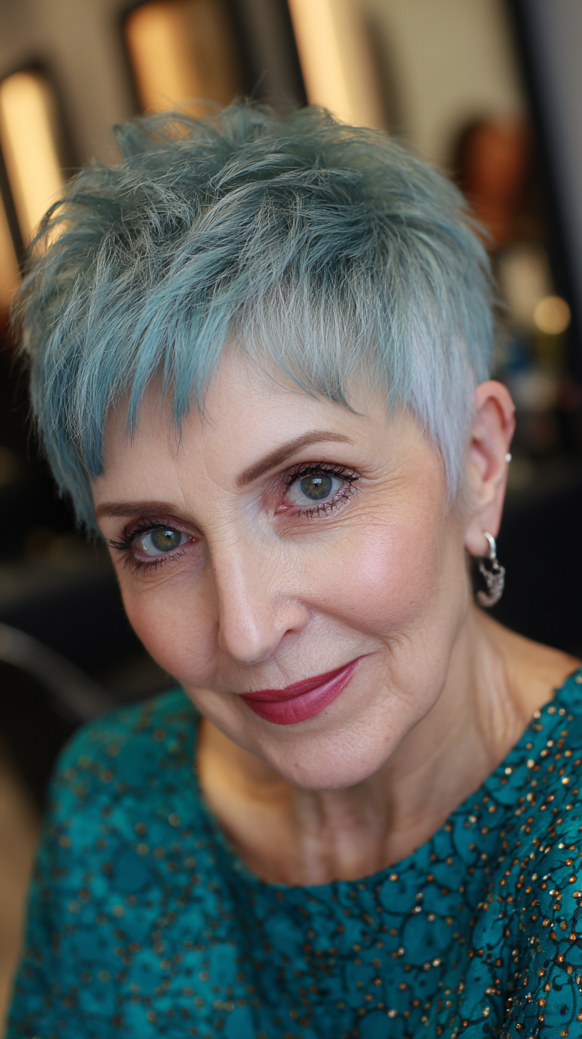 Playful Textured Pixie with Cool-Toned Highlights