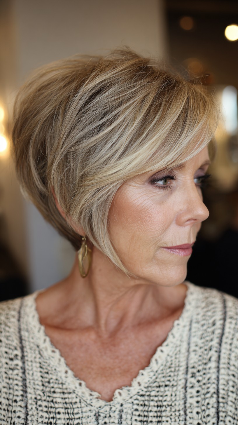 Soft Blonde Graduated Bob with Texture