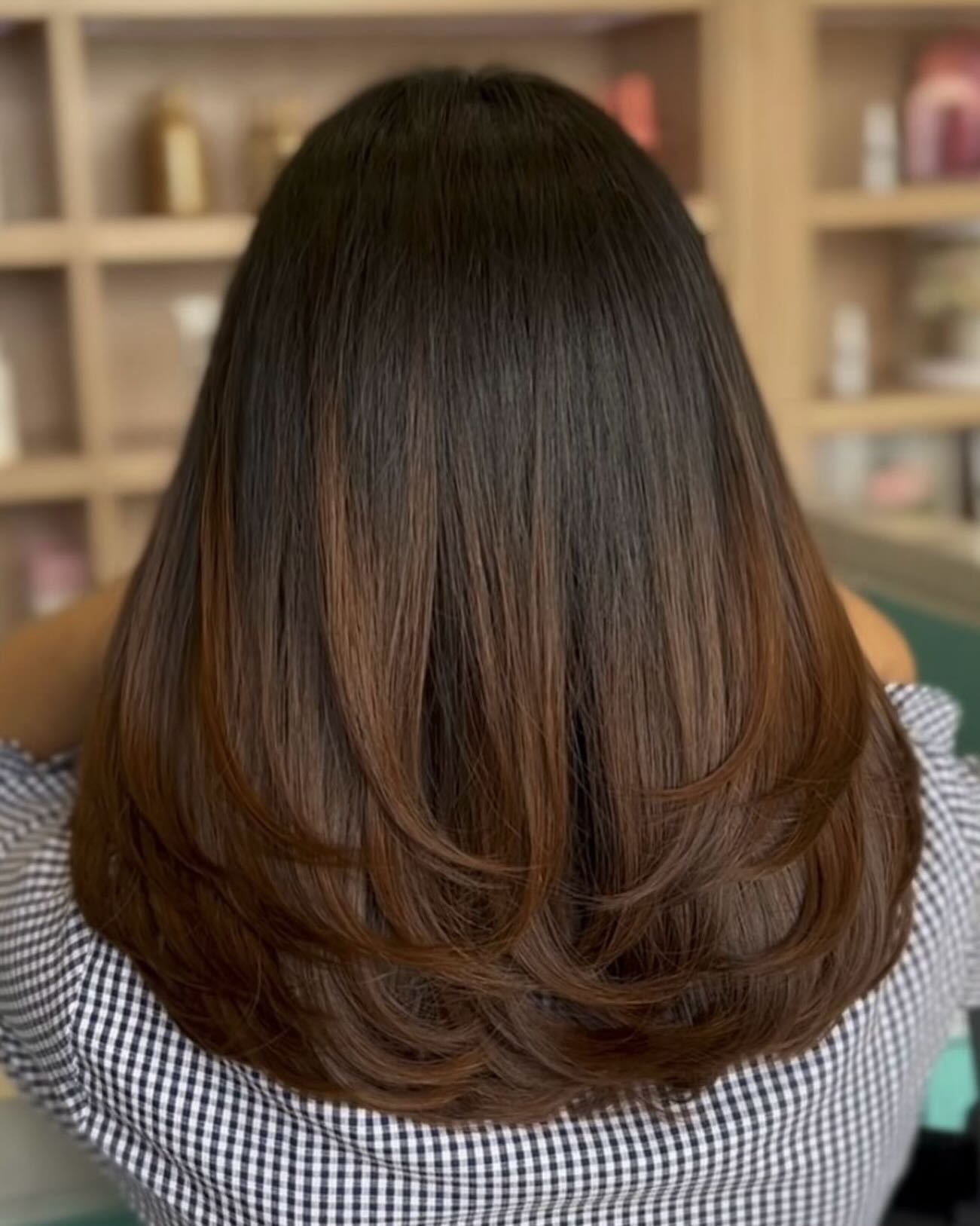 Warm Brown Layered Cut with Flirty Movement