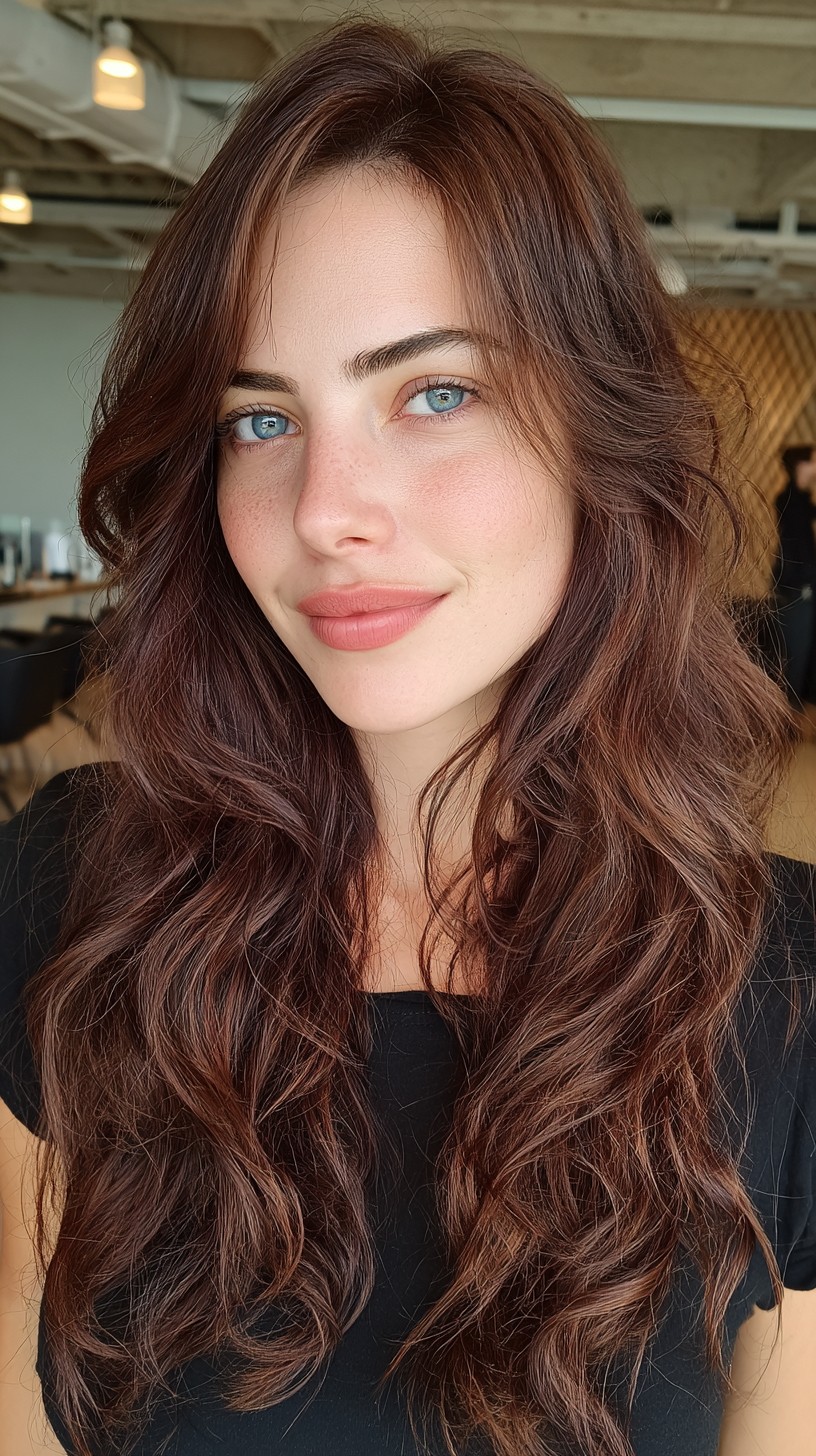 Auburn Waves with Glossy Finish