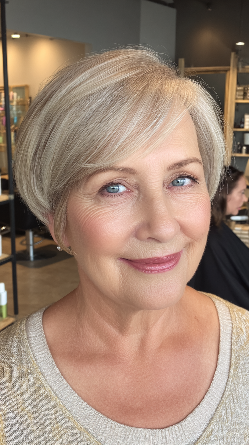 Softly Textured Short Bob with Face-Framing Layers