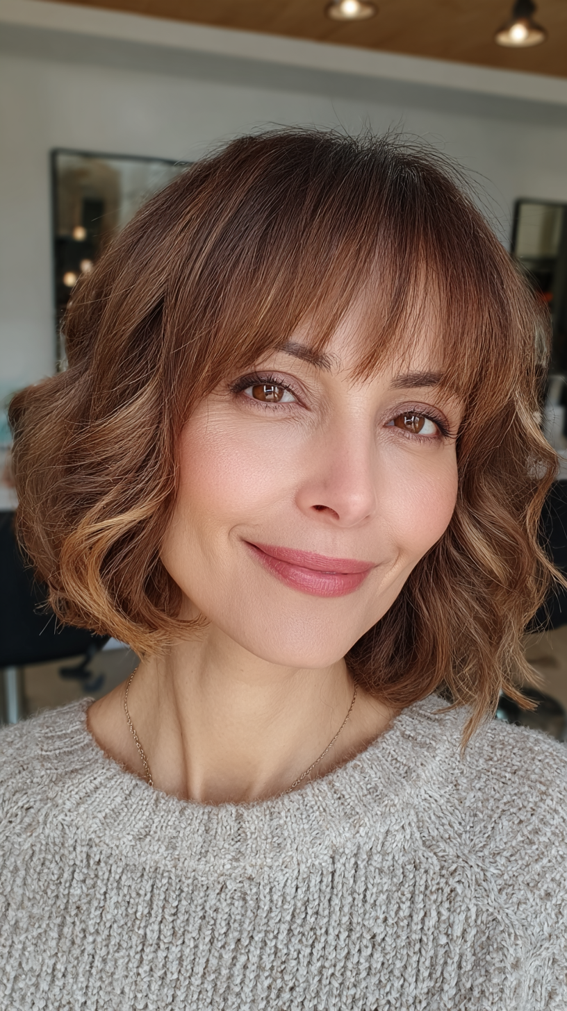 Chic Layered Bob with Soft Waves