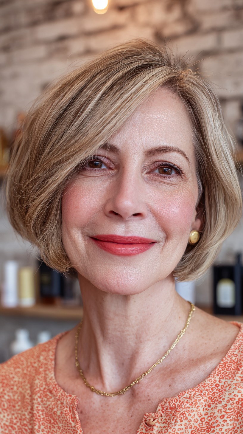 Golden-Blonde-Bob-with-Subtle-Layers
