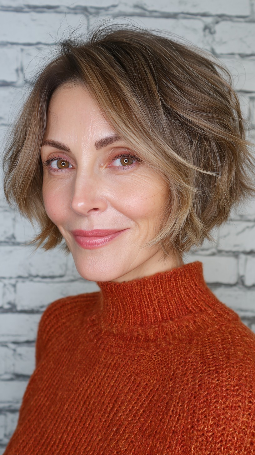 Subtle Balayage with Natural-Edged Bob