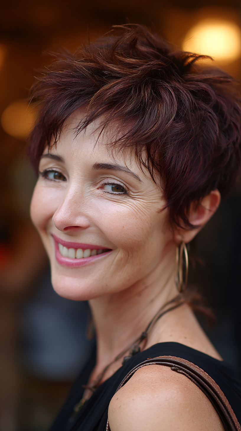 Vibrant Textured Short Spiky Cut