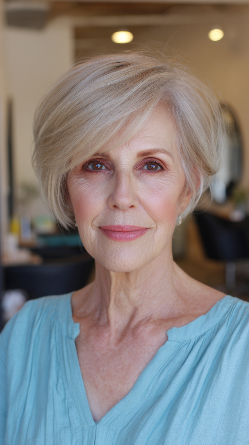 Chic Textured Bob with Subtle Highlights