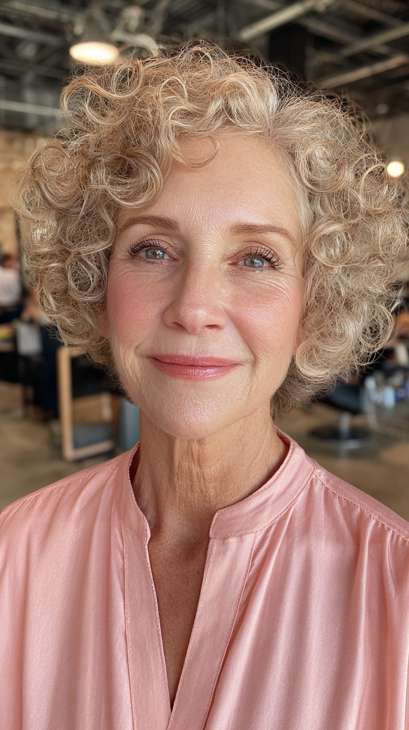 Chic Curly Bob with Soft Volume