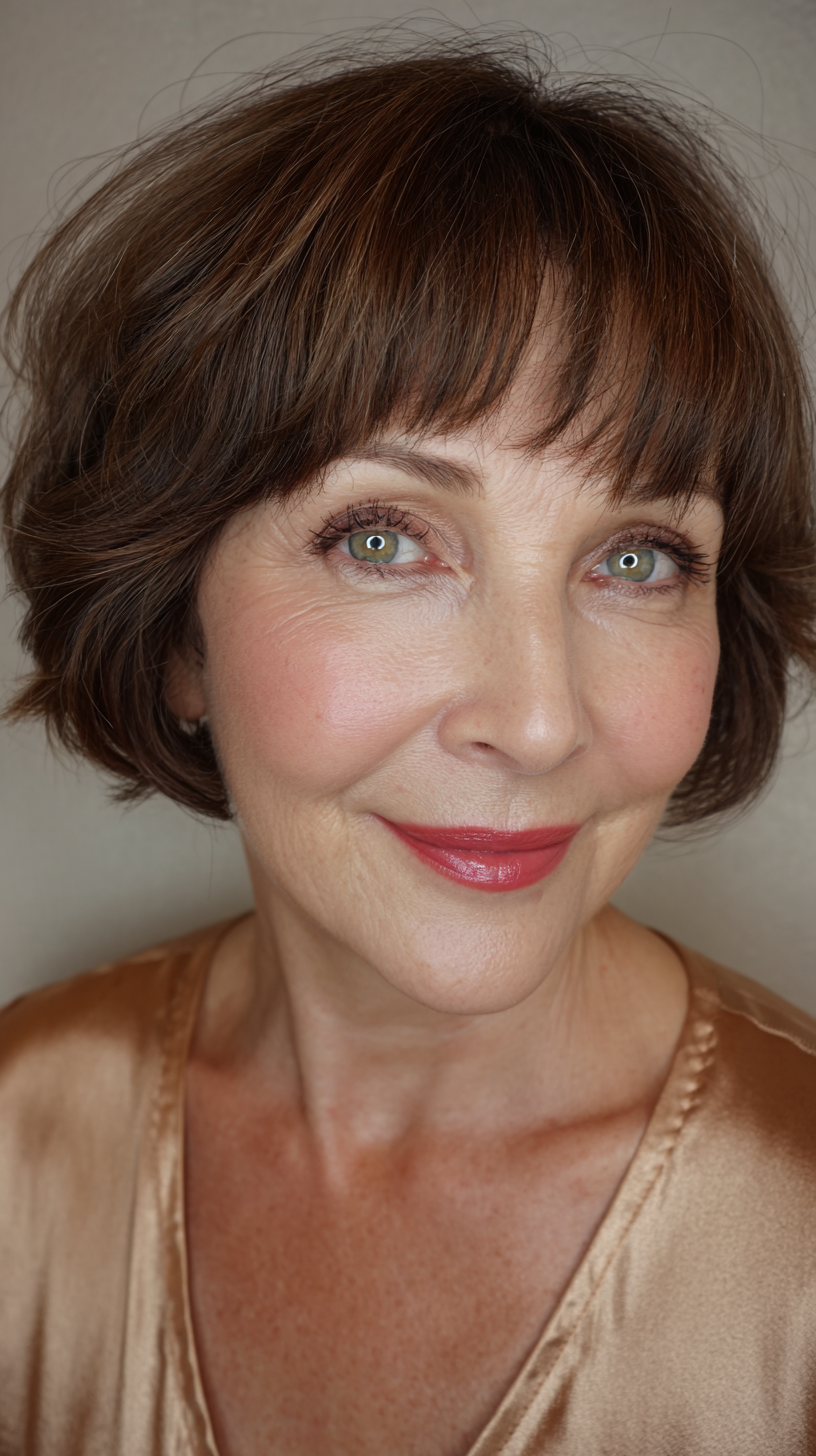 Chic Short Bob with Soft Bangs