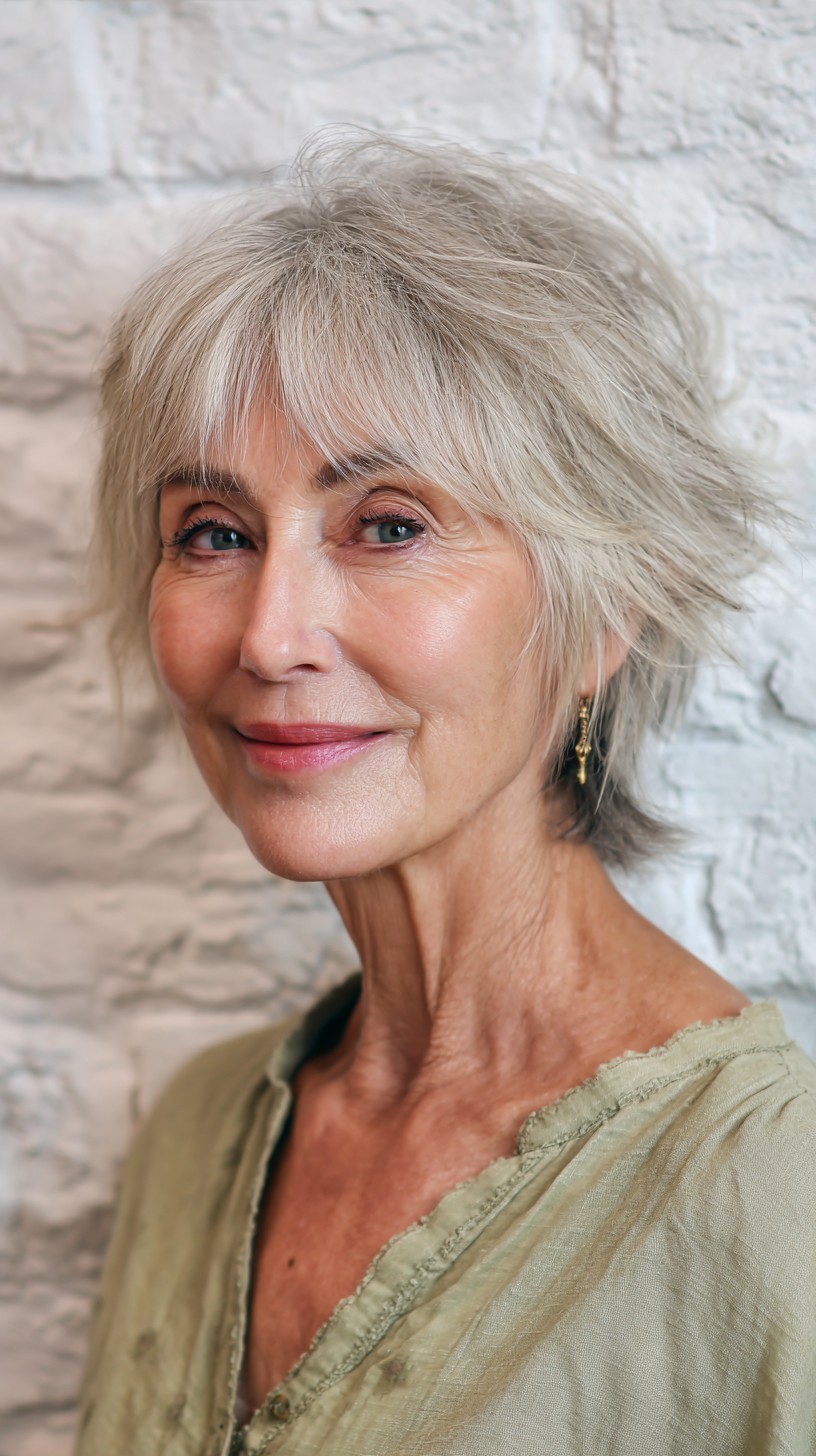 Effortlessly Textured Silver Shag