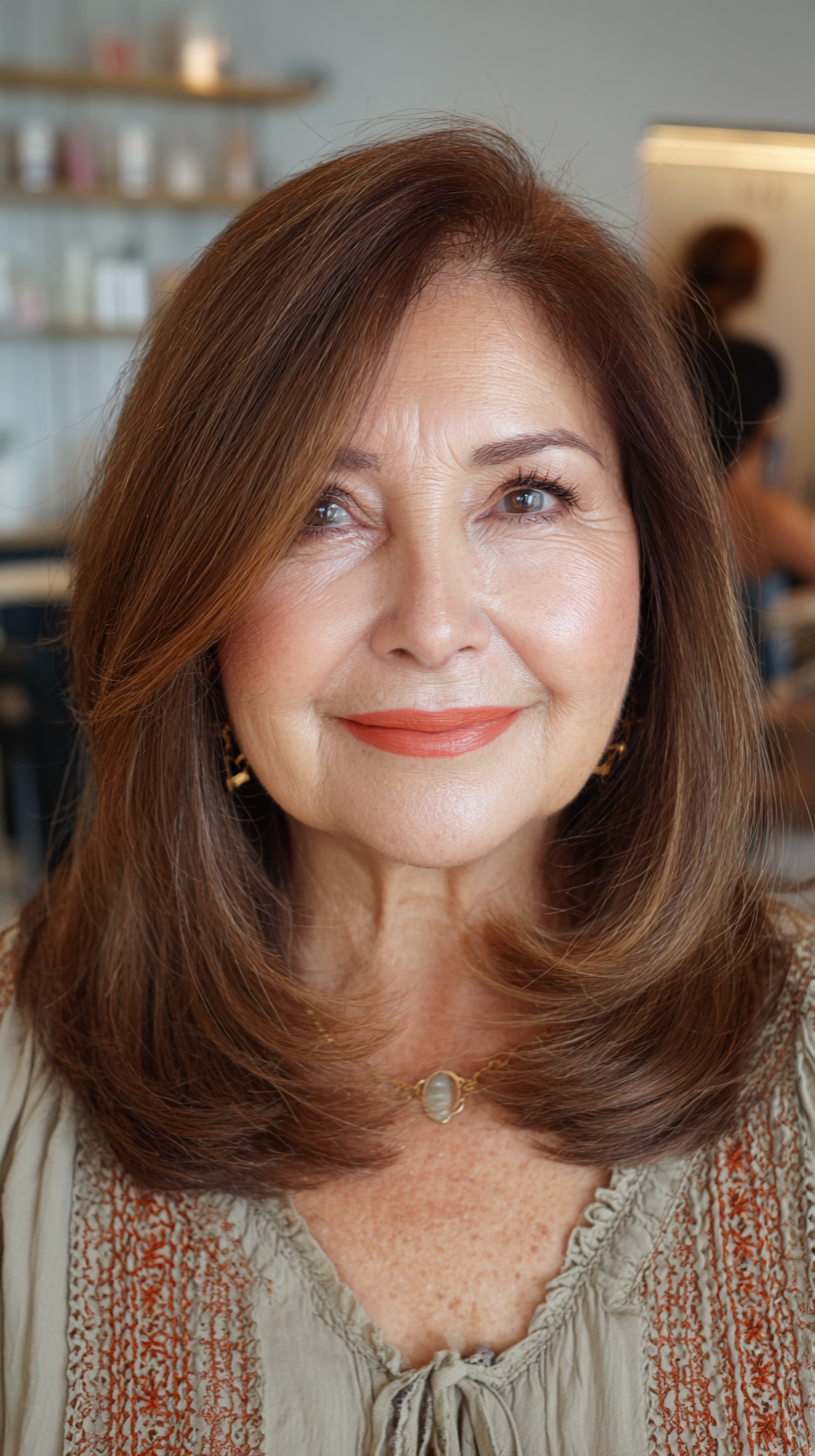 Elegant Medium-Length Sleek Layers