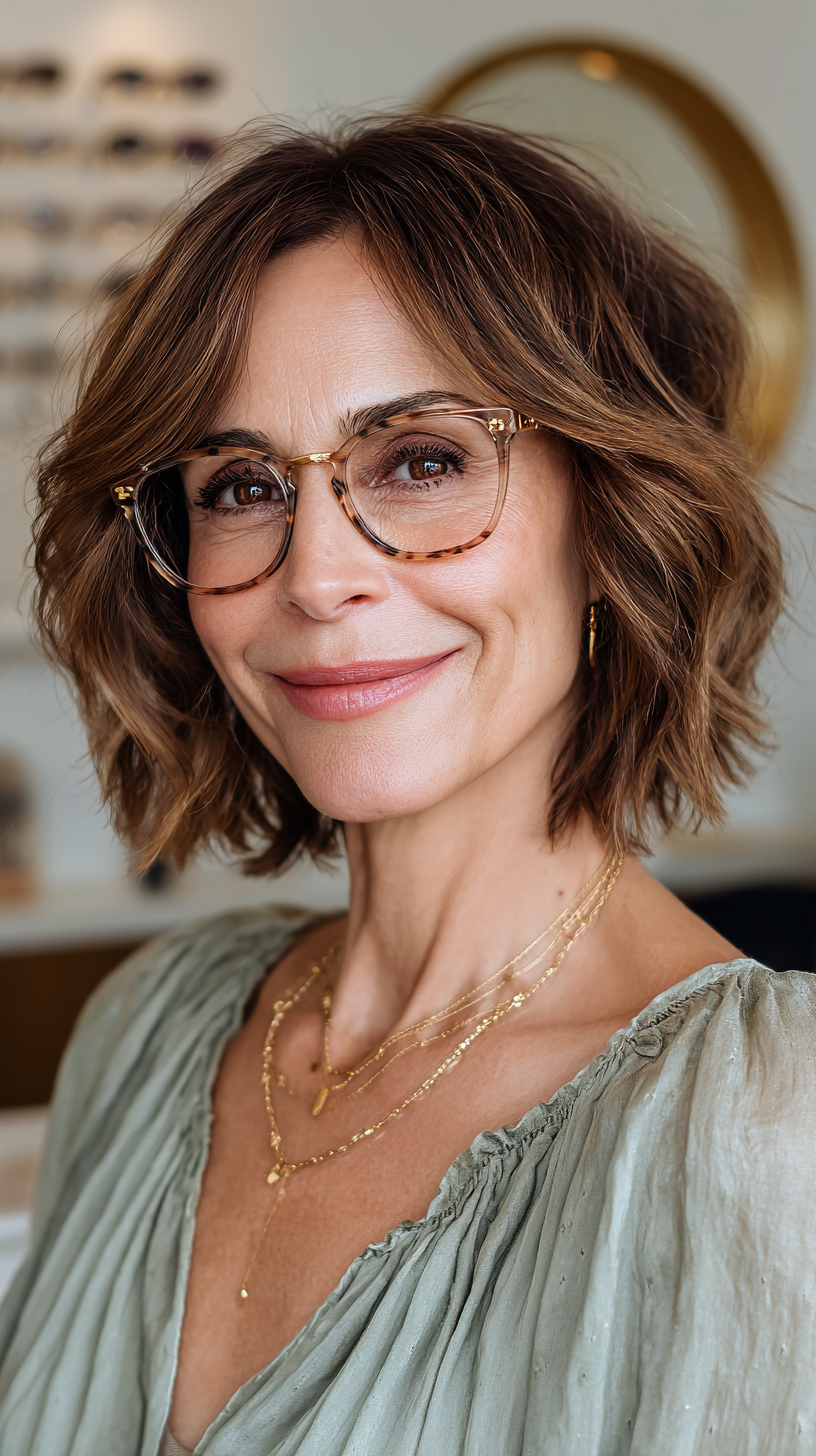 Elegant Ripple Bob with Soft Waves