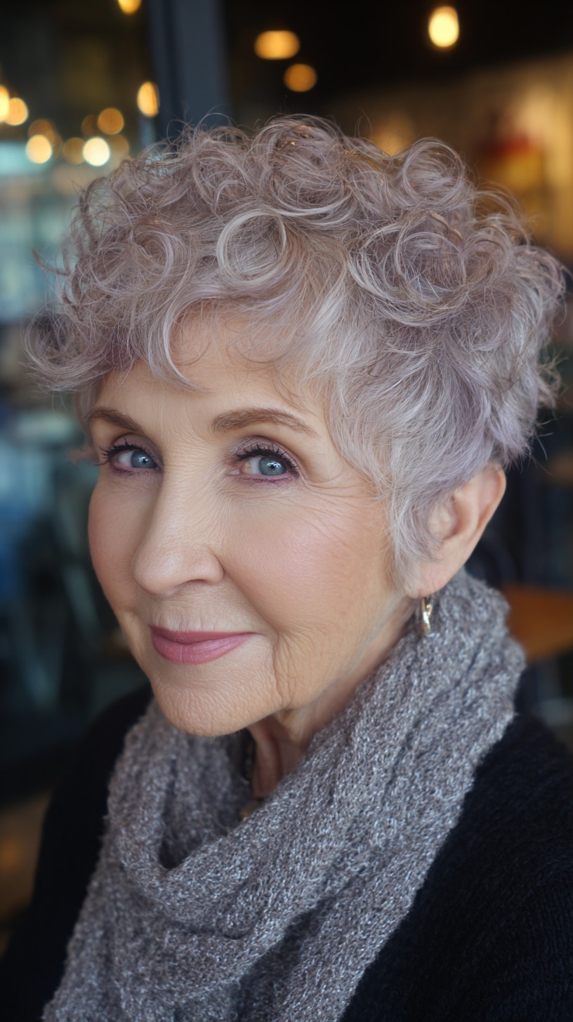 Feminine Lavender Soft Curls for Fine Hair