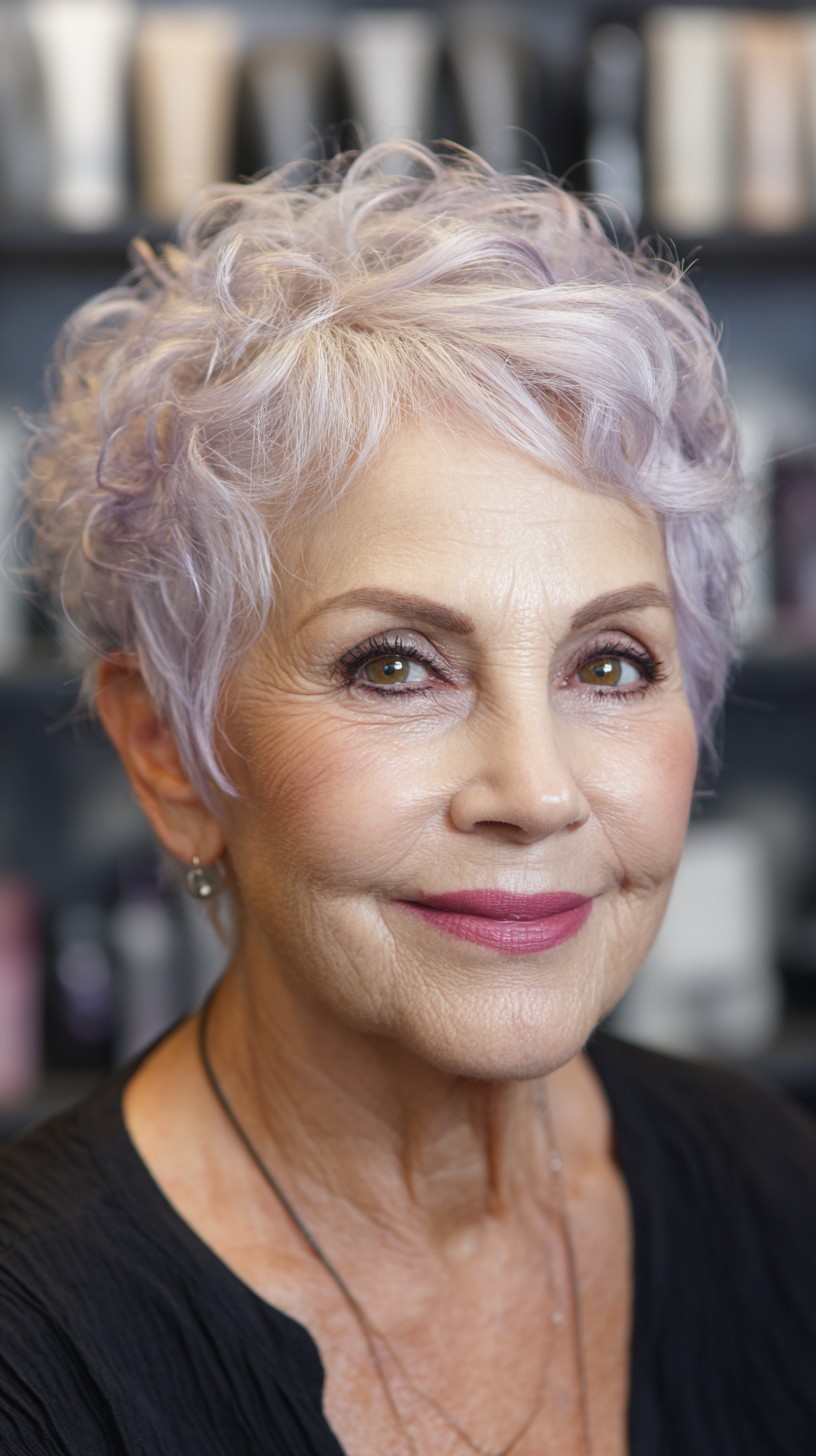 Lavender Whisper Short Textured Cut