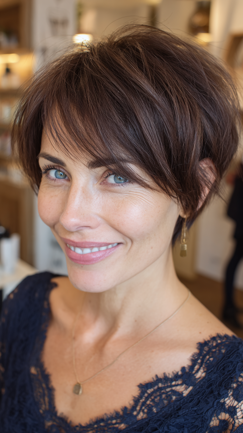 Modern Textured Pixie Cut with Subtle Layers