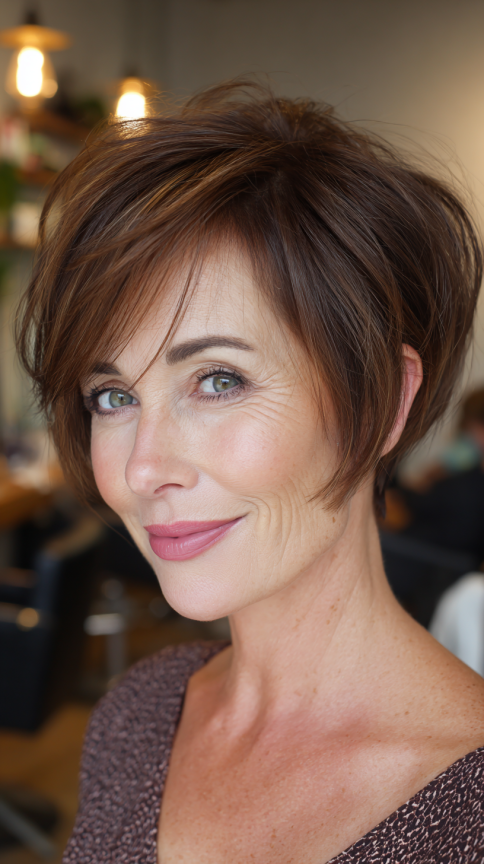 Playful Textured Pixie Bob with Subtle Highlights