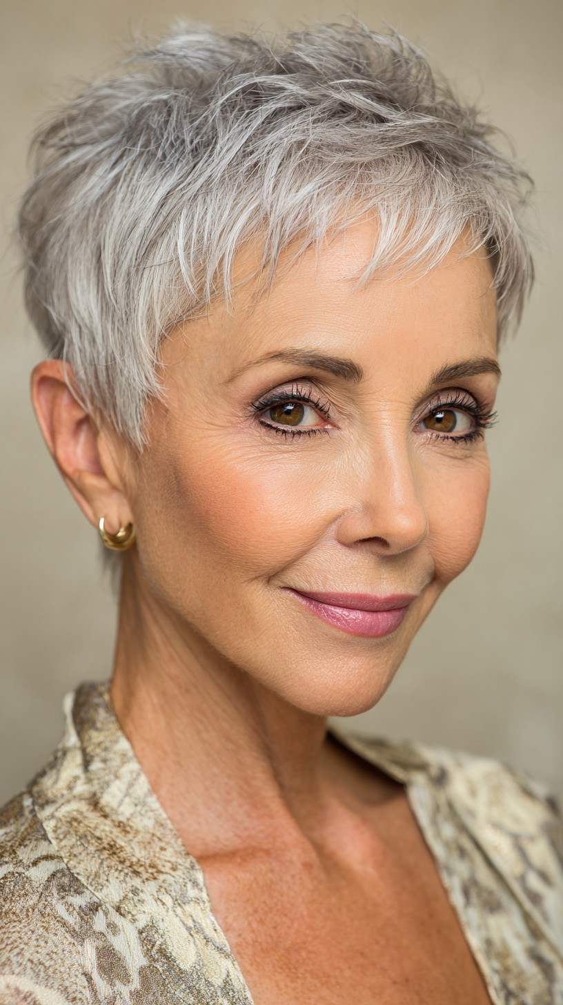 Silver Pixie with Textured Layers for Vibrant Volume