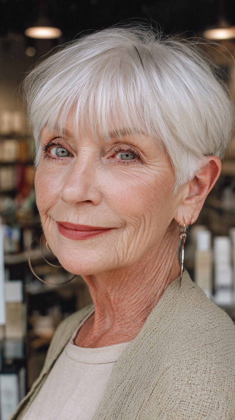 Silver Sleek Bob with Contouring Face Frames