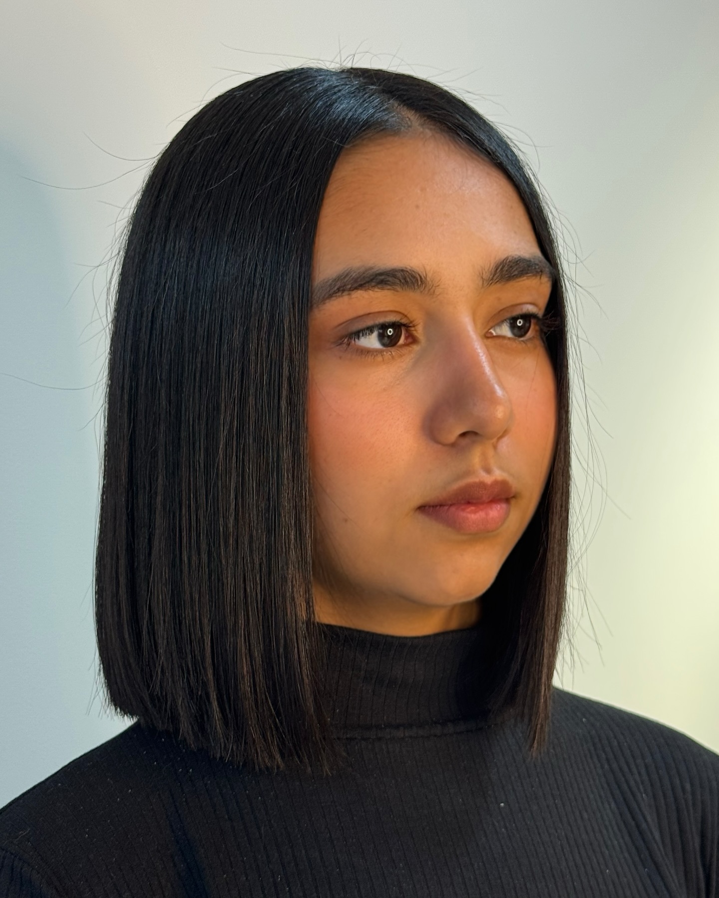 Sleek Blunt Bob with Subtle Gloss