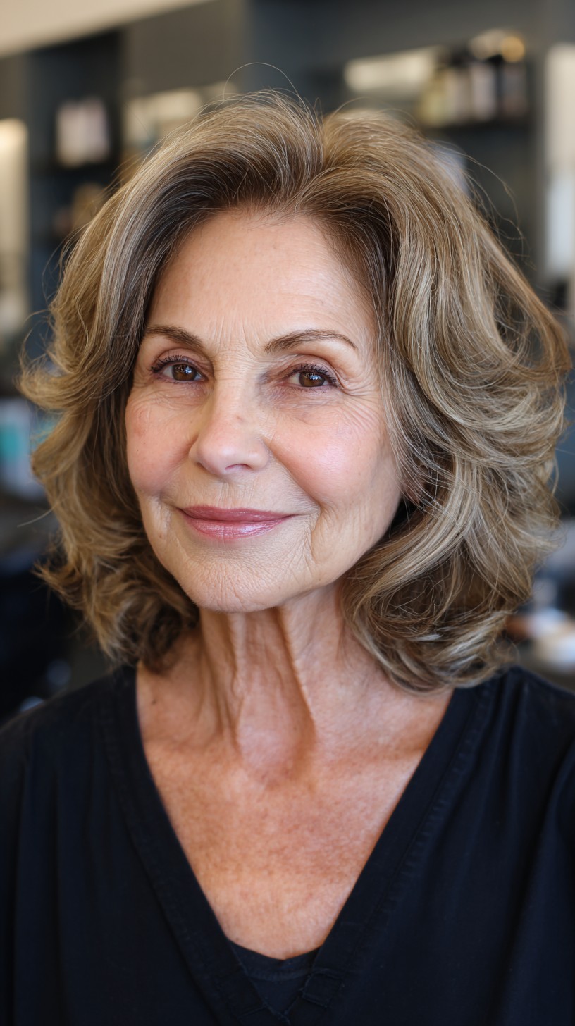 Soft Caramel Swirls with Voluminous Layers