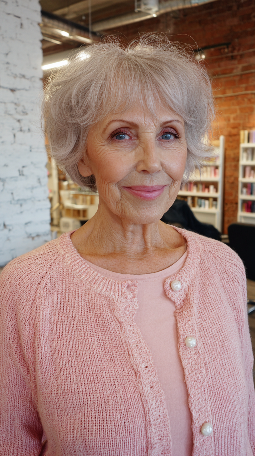 Soft Textured Short Cut with Gentle Waves