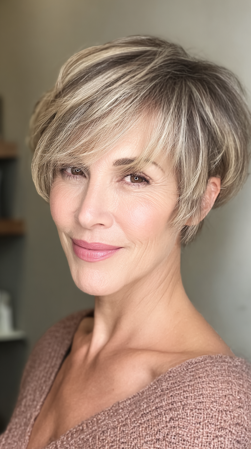 Softly Textured Pixie Bob with Subtle Highlights