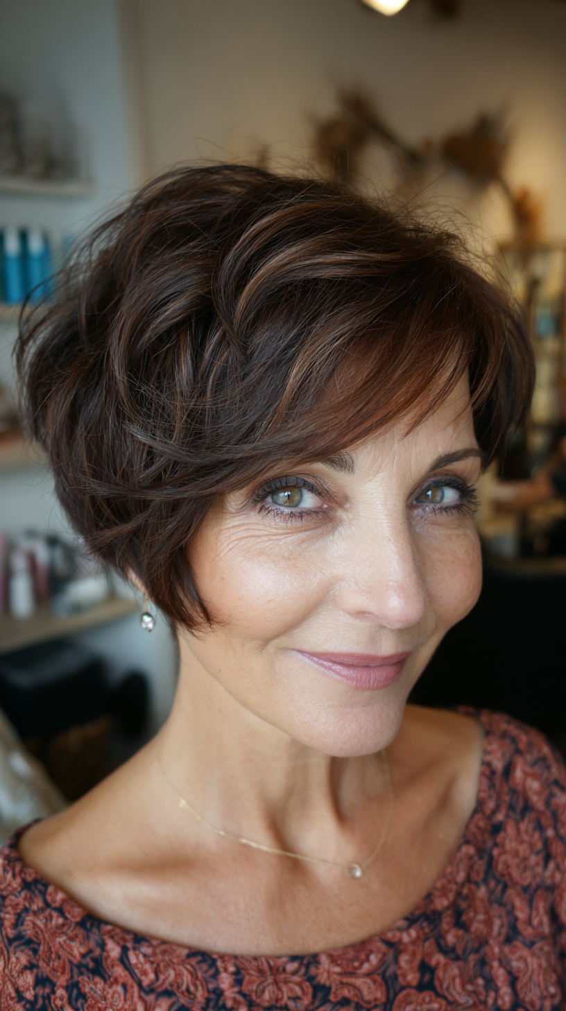Stylish Textured Pixie Bob with Soft Layers
