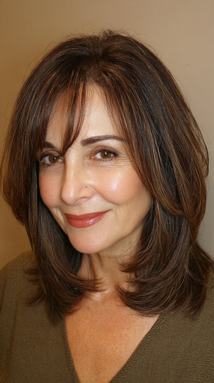 Textured Mid-Length Cut with Face-Framing Layers