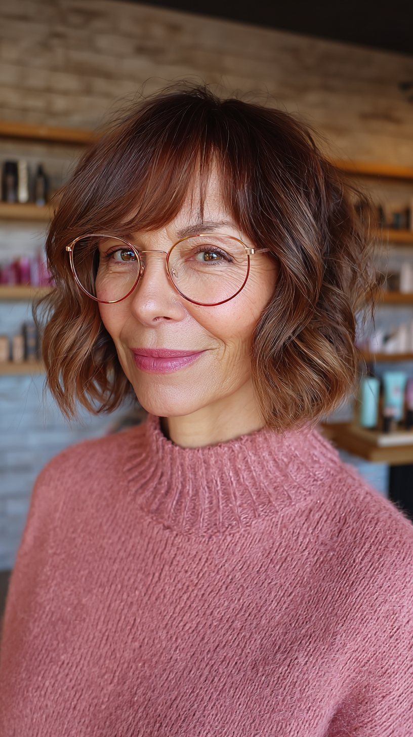 Textured Ripple Bob with Soft Curls