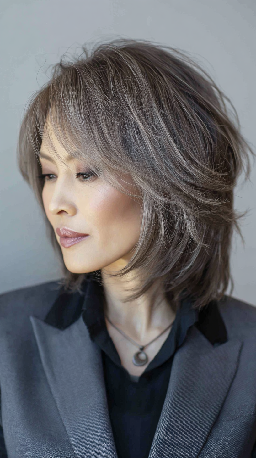 Textured Shoulder-Length Cut with Soft Layers