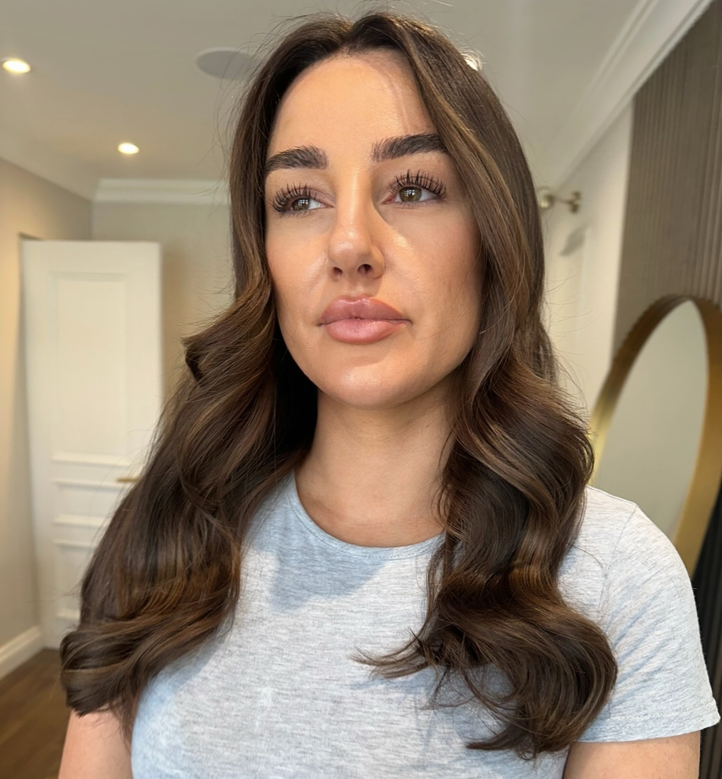 Beachy Brunette Layers with Soft Waves