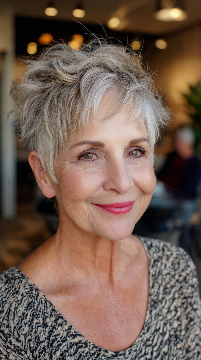 Chic Textured Pixie Shag with Soft Volume