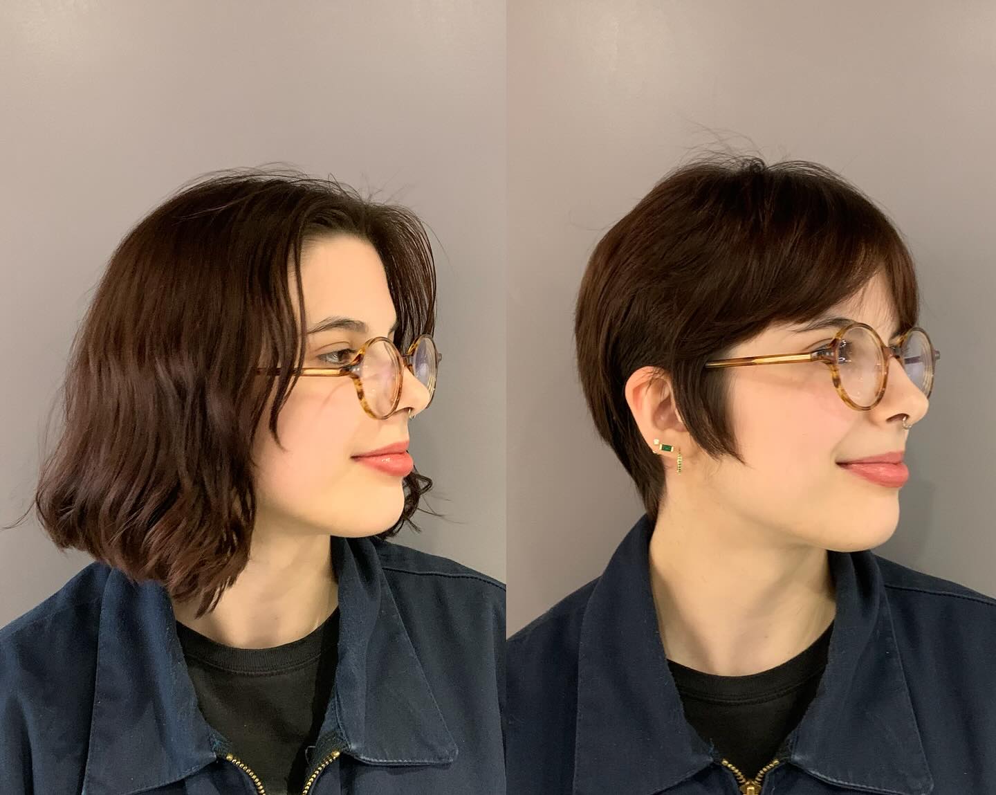 Contemporary Chestnut Pixie with Soft Waves