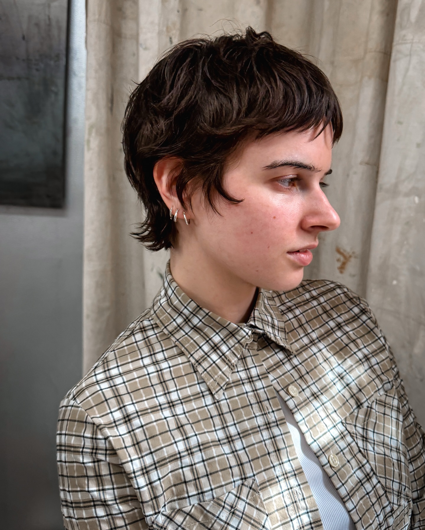 Ebony Modern Textured Pixie with Subtle Volume