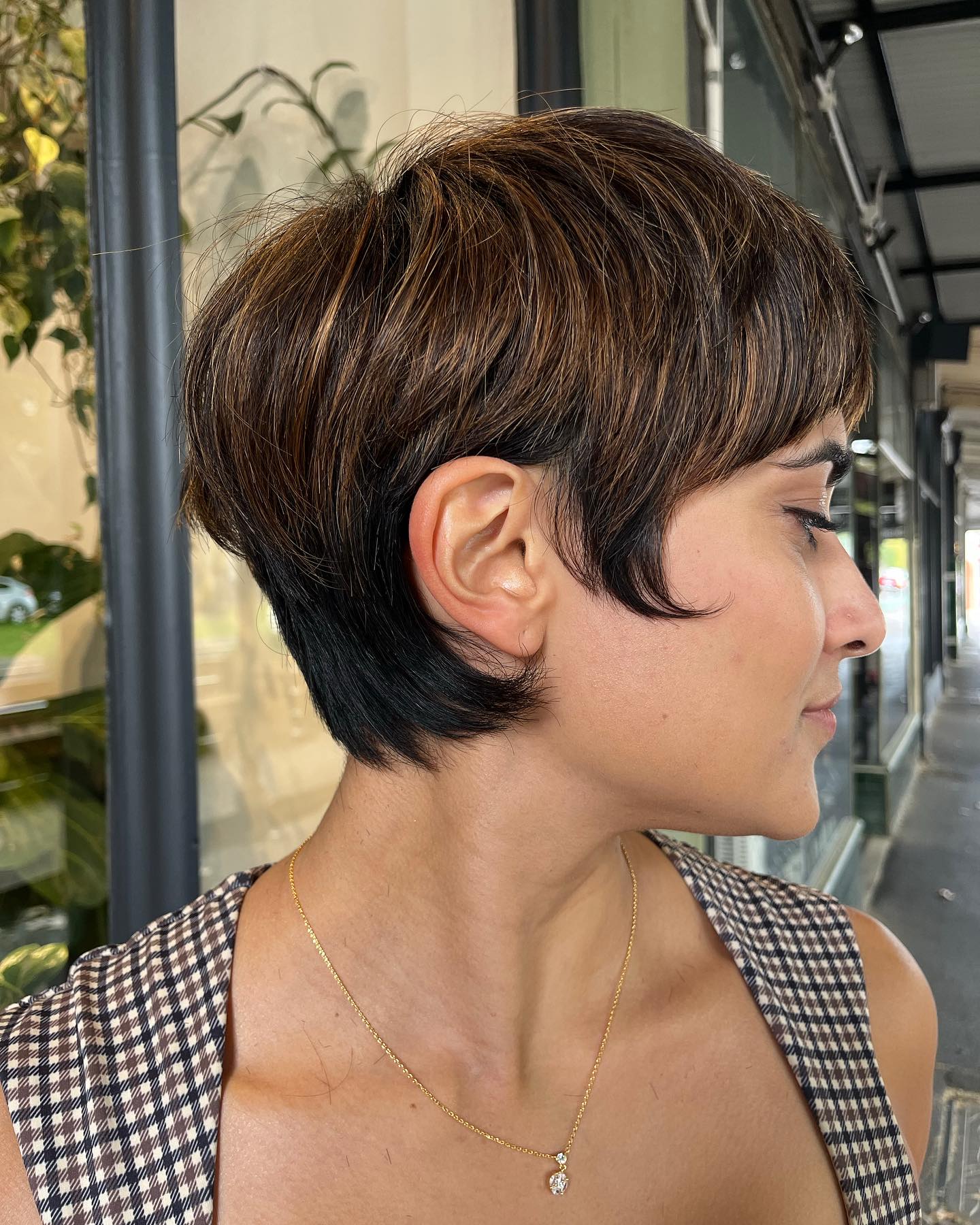 Modern Textured Pixie Wolf Cut with Subtle Highlights