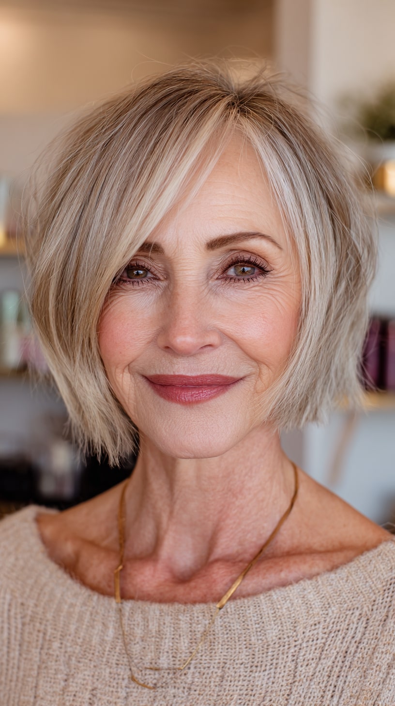 Sleek Blunt Chin-Length Bob with Soft Layers