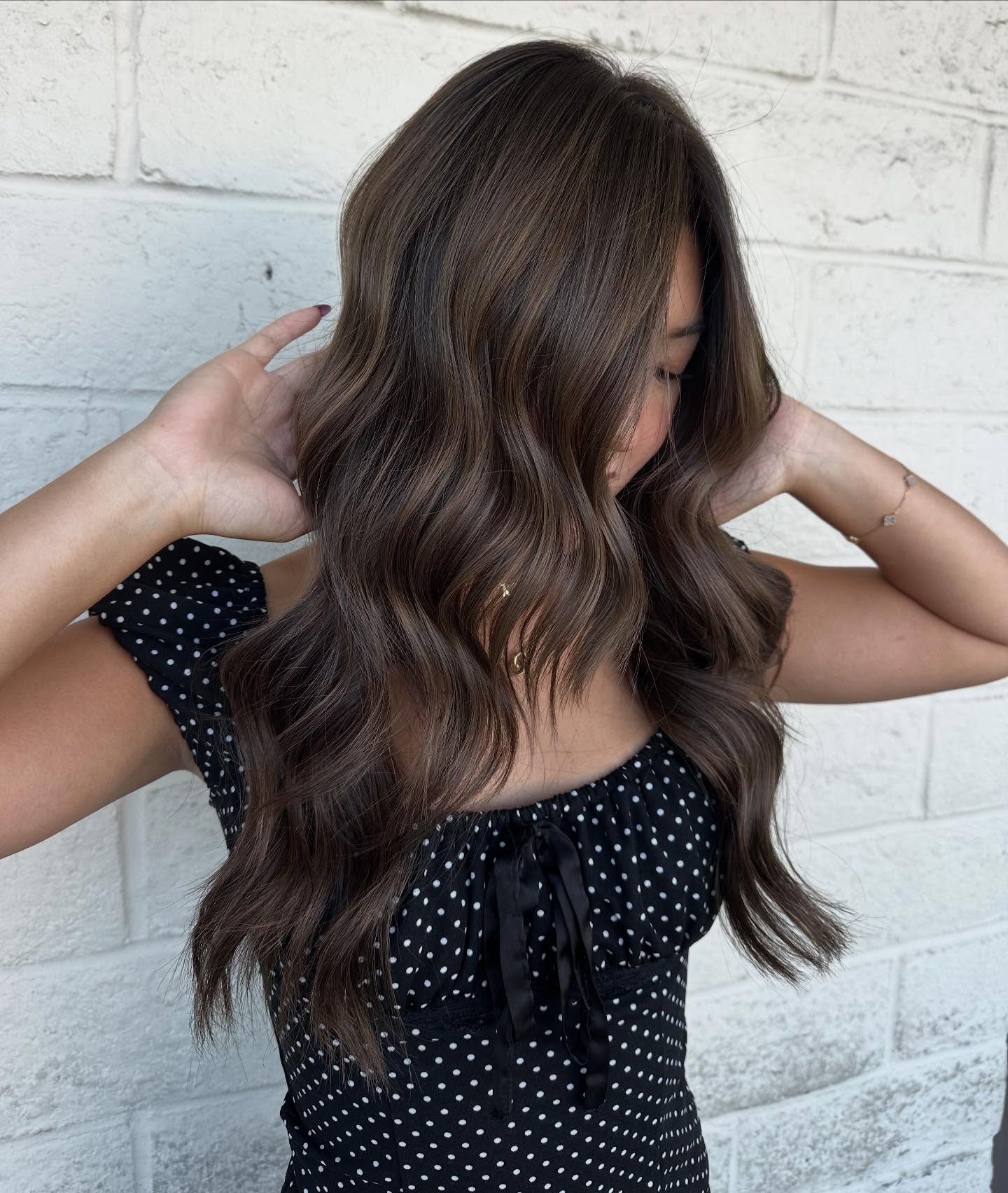 Softly Layered Brunette Waves with Subtle Dimension