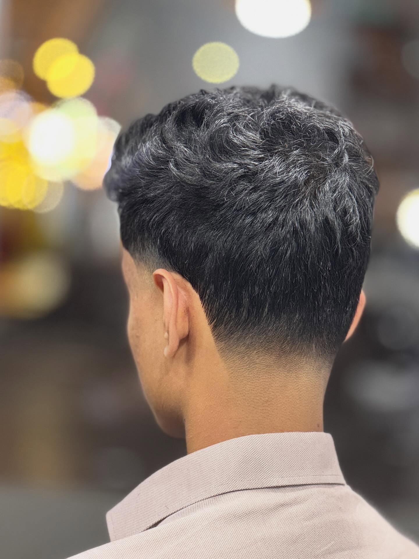 Textured Taper Fade with Defined Curls
