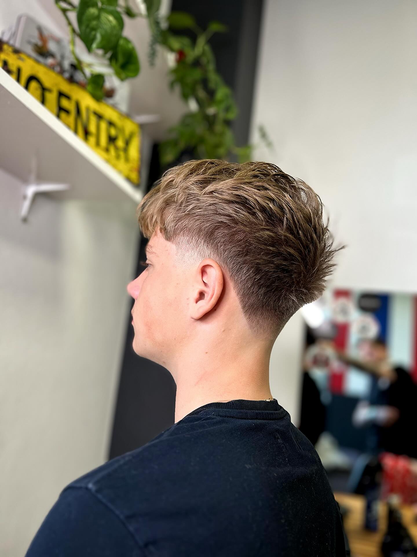 Textured Taper Fade with Defined Top