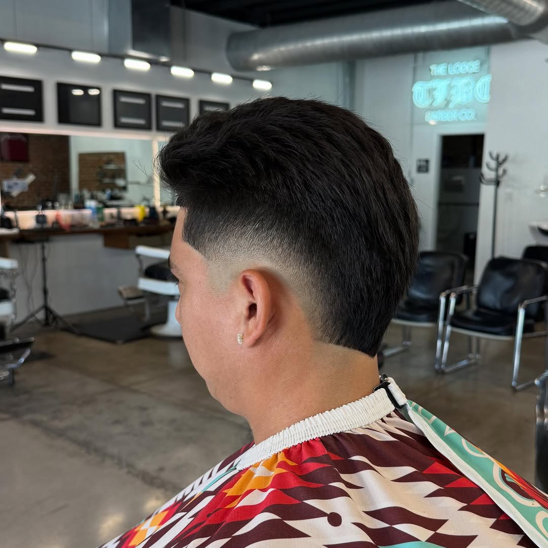 Contemporary Burst Fade Mohawk with Heavy Texture