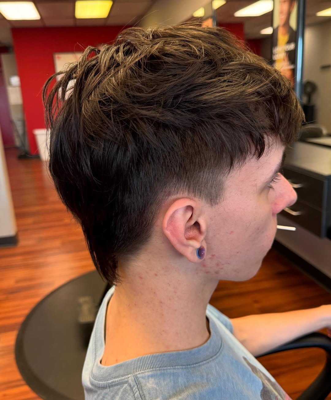 Edgy Textured Mohawk with Gradual Fade