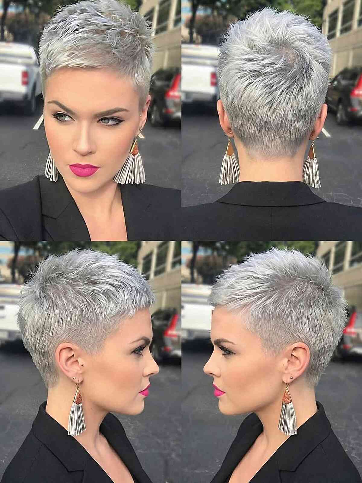 Edgy Spiky Textured Undercut Pixie