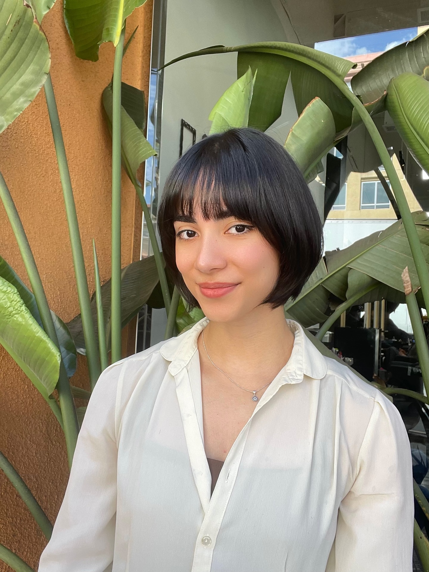 Chin-Grazing Rounded Bob with Wispy Micro-Bangs